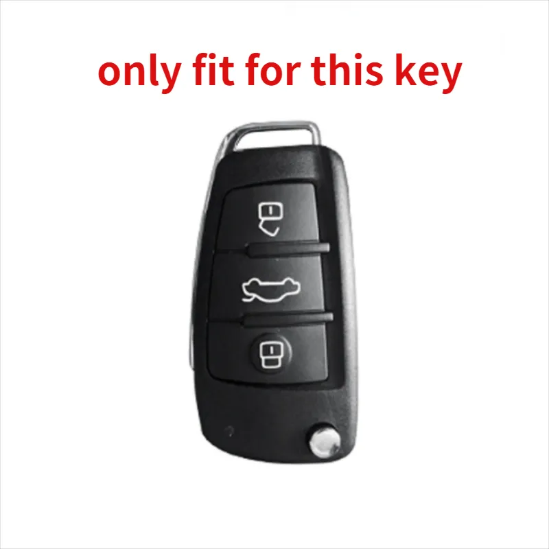 Key Case Cover voor A1 A3 A4 A5 A6 A7 Q3 Q5 S6 B6 B7 B8 C6 8P 8V 8L TT RS FOLDING KEY Sleutel Keychain Protector Accessoires8427189