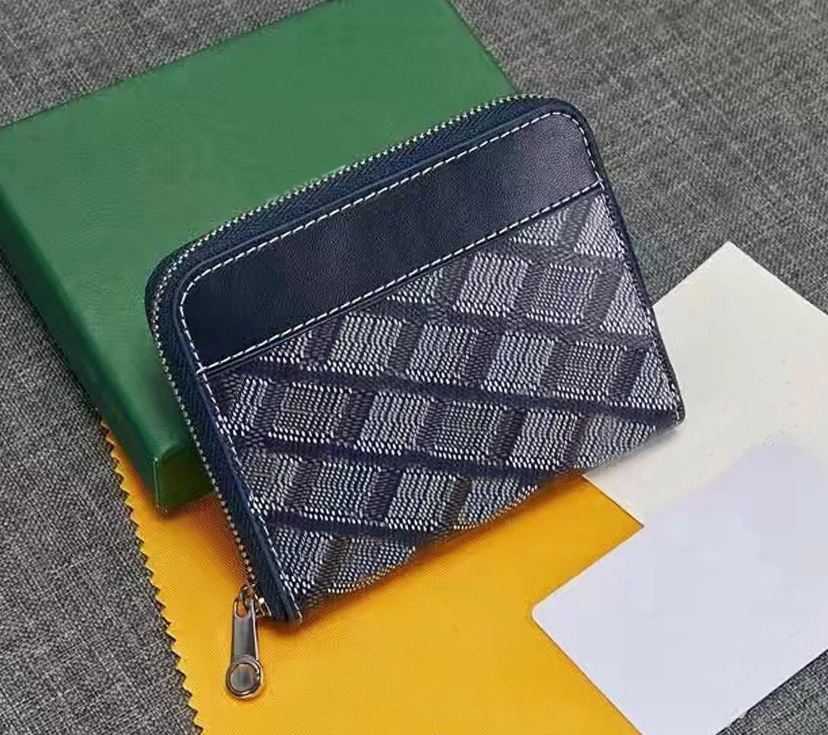 Luxusdesigner -Marke Münze Geldbörsen Männer und Frauen Goyan hochwertige Halbverdächer Cowide höchste Designer Taschen Weihnachten gefaltet in Half Card Wallets Factory Direktverkauf