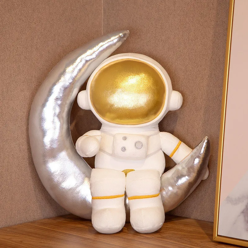 재미있는 우주 비행사 공간 곰 박제 인형 만화 봉제 장난감 장난감 창조 우주 비행사에 앉아 달에 토이 생일 선물 220615