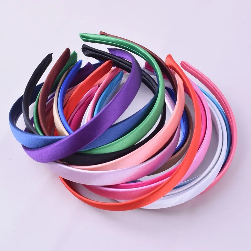 1 5CM Wide Hair Hoop Head bands For Women Kids band Accessories Satin Ribbon Band headband Makeup Sports W220316302a