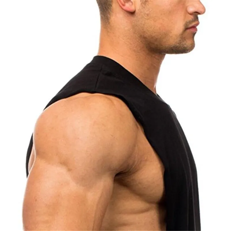 Märke bara gymkläder fitness herrar sidor avskuren tshirts tappade armhål kroppsbyggande tank toppar träning ärmlös väst 220621
