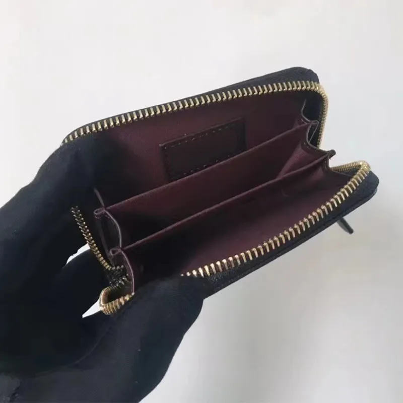 Porta carte di credito retrò di moda in pelle di lusso di marca superiore Portamonete con clip da lavoro2845