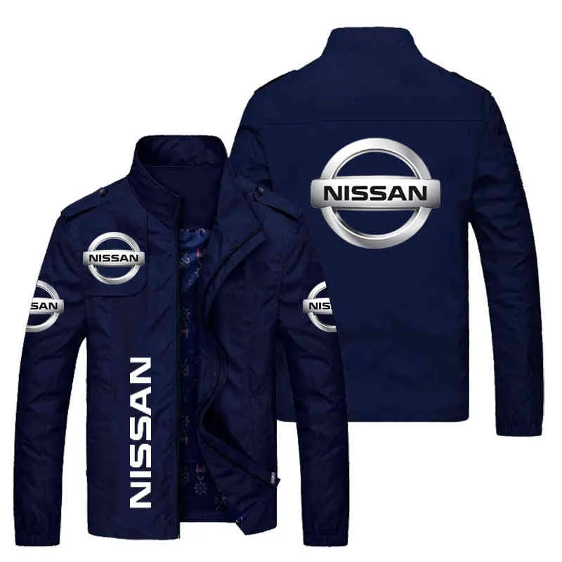 Men Jacket Nissan Car Printed Outdoor Waterproof Windbreaker Punk Riding Motorcycle Bike Clothing Coats