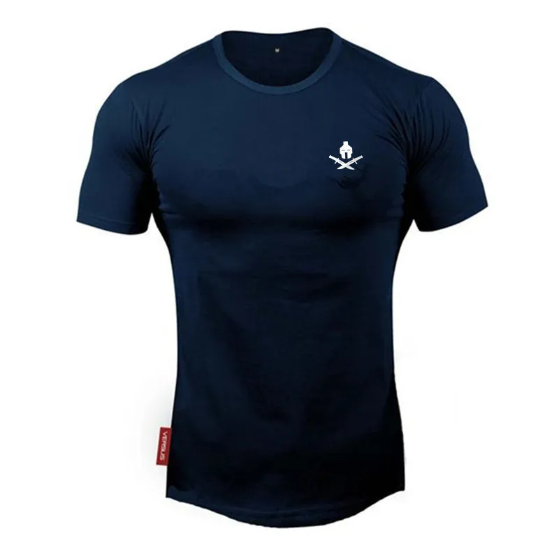 Kleidung Fitness Laufen T-Shirt Männer Oneck T-Shirt Baumwolle Bodybuilding Sport Shirts Tops Fitnessstudio Männer T-Shirt 220614