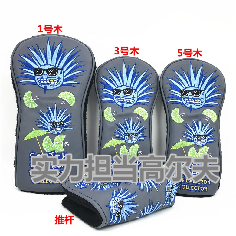 Thick Lining Lemon Golf Club Cover Set Putter Headcover for Women Golf Wood Clubs Head Covers 1 3 5 220629