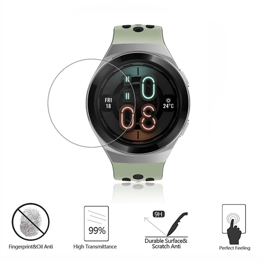 2.5d voor Huawei Bekijk GT 2E 46 mm gehard glas Watch Screen Protector 9H krasbestendig explosieverdichte 3D-beschermend glas