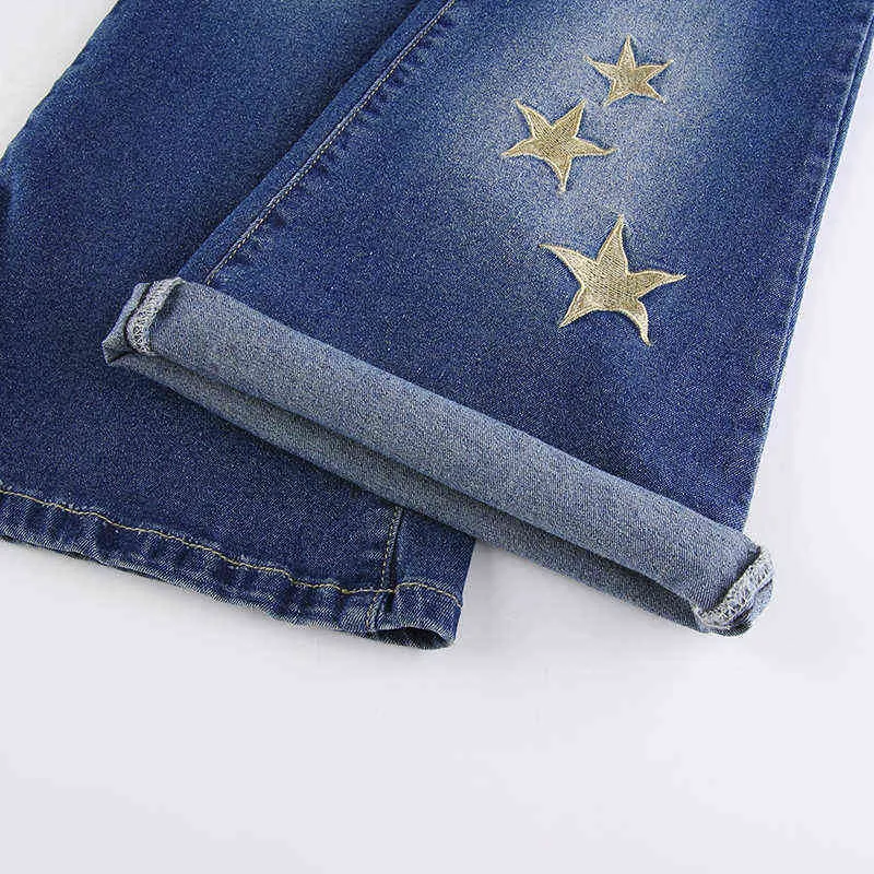Jeans femininos como harajuku de retalhos de retalhos de retalhos de retalhos jeans de jeans com jeans coreanos de calças de rua da moda coreana vintage y2k calças T220825