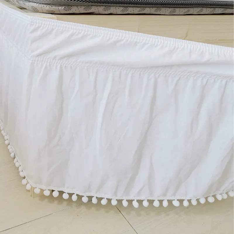 Gonna da letto Camicie elastiche avvolgenti bianche senza gonne di superficie Twin / Full / Queen / King Home el Use # / 220623