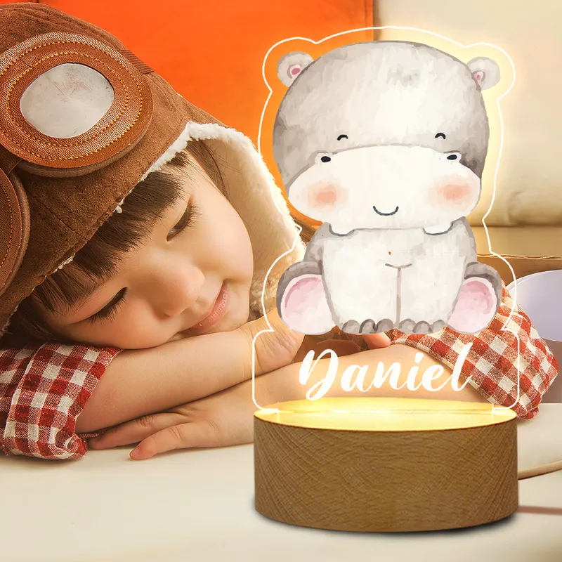 Personnalisé Enfants Cadeau D'anniversaire De Bande Dessinée Anime USB Night Light Décoration De Chambre À Coucher Avec Protection Des Yeux Pour Enfants Night Lamp 220623