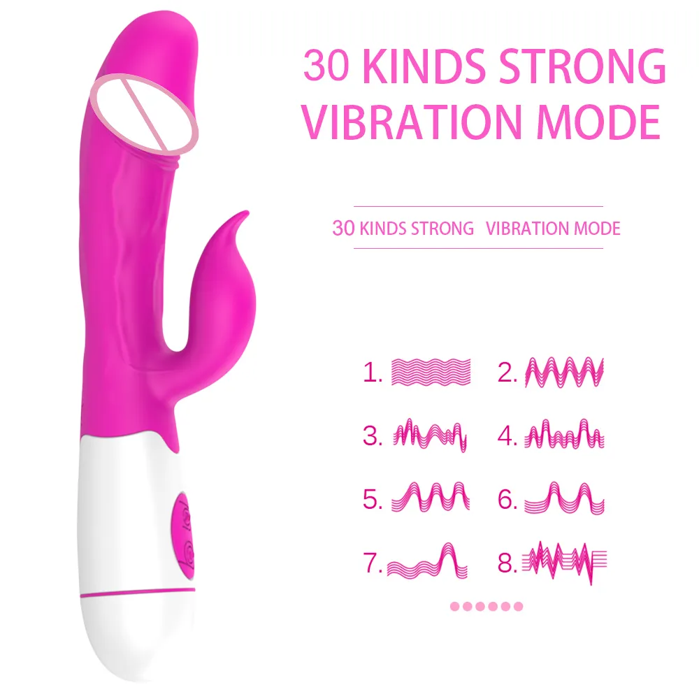 30 Geschwindigkeit Dual Vibration Vagina Clitoris Massager G Spot Dildo Kaninchen Vibrator weiblicher Masturbator Erotische sexy Spielzeug für Frauen