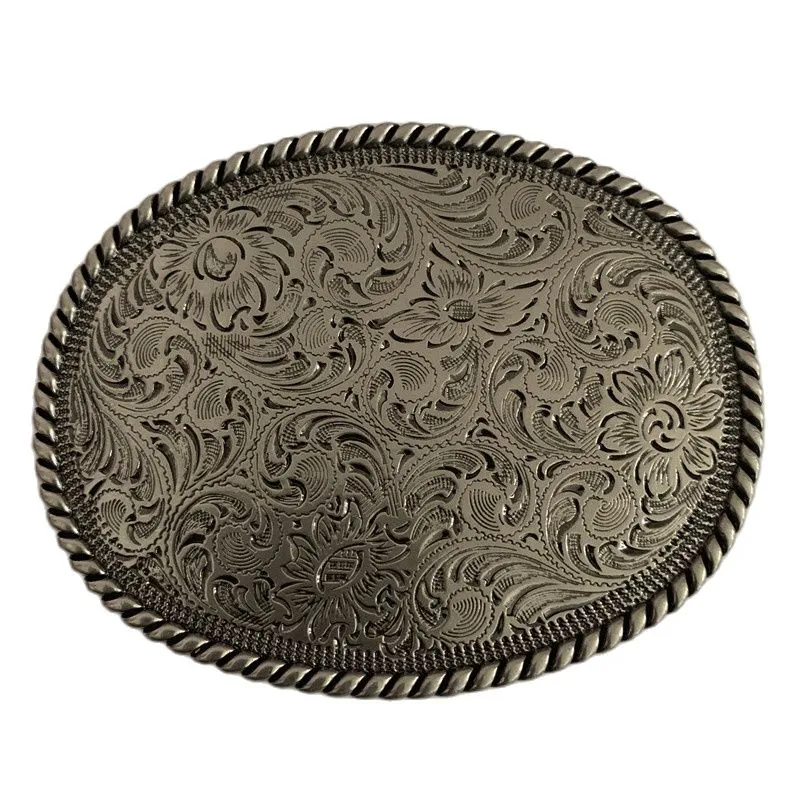 1 datorer Hebillas Cinturon Floral Mönster Western Cowboy Belt Buckle Fit 4cm breda jeansbälten Head214s