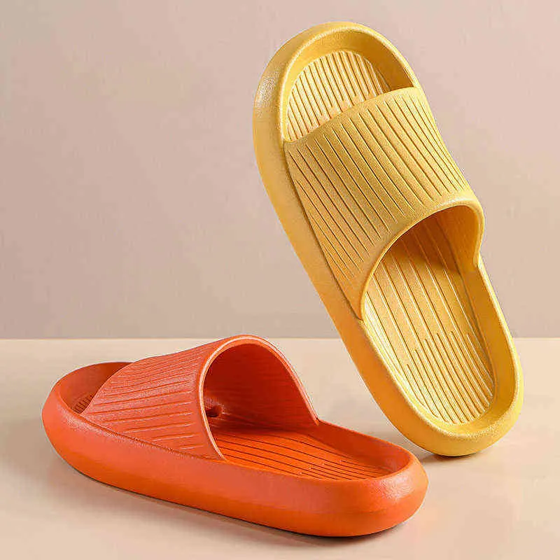 Chinelos de casa Plataforma grossa banheiro Chinelos de nuvem antiderrapante flip flop flops mulher sandálias mulheres moda macia sola eva interior slides y220412