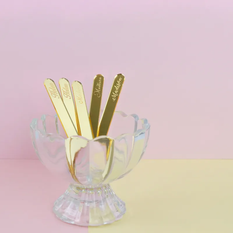 Personalized Popsicle Cakesicle SticksCustom Acrylic Reusable Cakesticks for Wedding Baking Decoration Birthday Baby Shower 220618