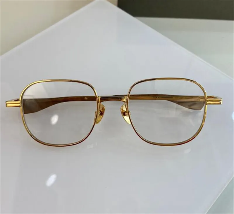 Occhiali da vista da uomo di nuovo design alla moda VERS TWO K montatura rotonda in oro vintage stile semplice occhiali trasparenti lente trasparente di alta qualità245w