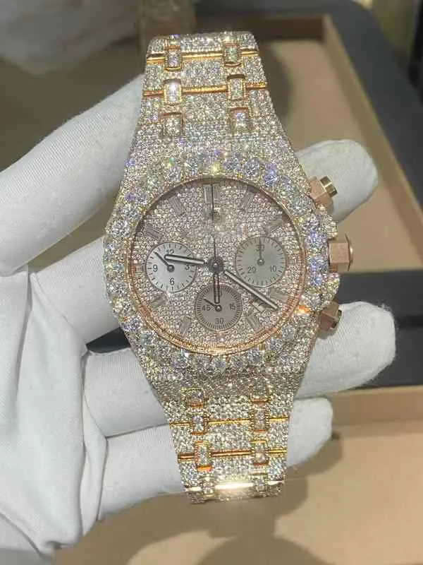 Zegarek zegarek na nadgarstek luksus vvs1 męski zegarek Diamond High End Jewelry Custom GIA Natural Diamond for Watch7Wis291l