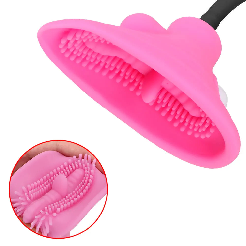 Nipple Vibrator Vacuum Pussy Pump Clitoris Stimulator 10 Speed sexy Toys For Woman Vagina Tongue Licking Sucking