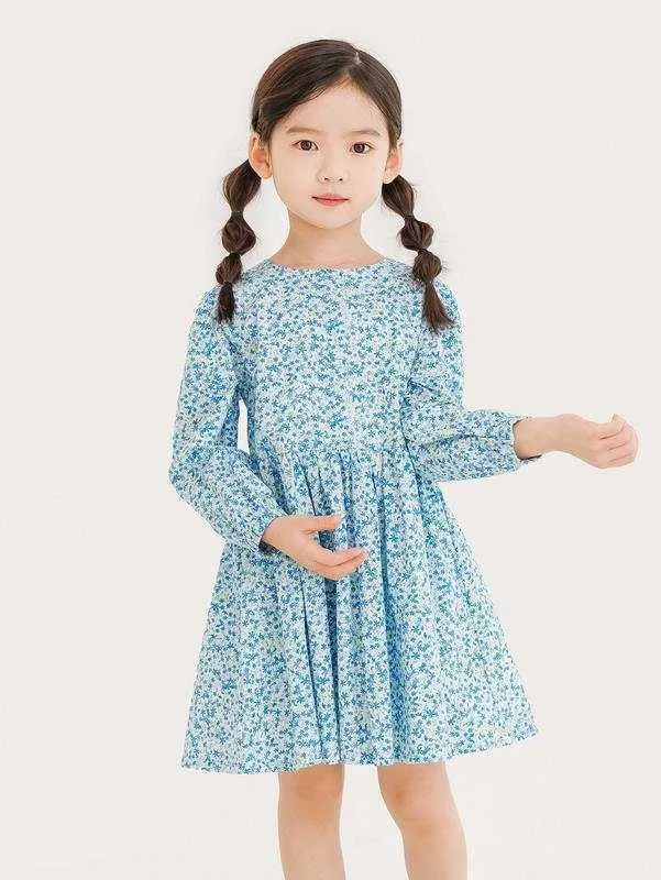 Toddler Girls Ditsy Floral Bishop Sleeve Dress SHE Abito bambini