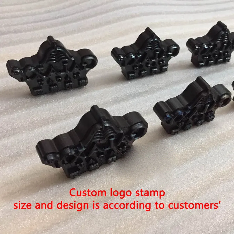 Custom Steel Mold Cake ing Stamp with Handle Wood Leather Hamberger Beef Printing Stamping Heating Craft Tool 220621