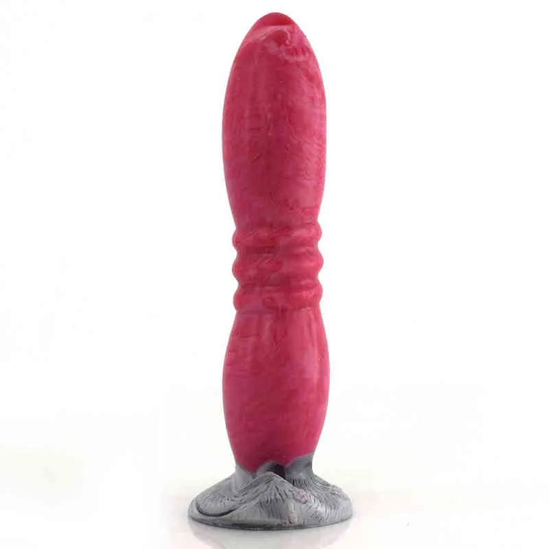 Nxy Dildos Yocy Liquid Silicone Shaped Suction Cup Soft Penis Vestibular Anal Plug Expansion Male and Female Adult Sex Products 0317