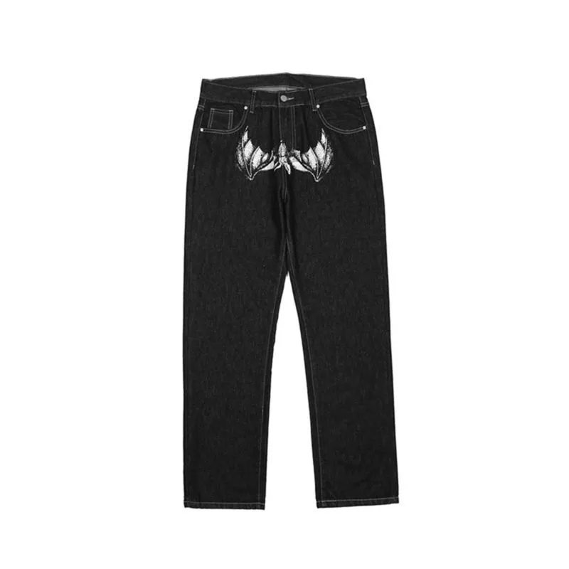 Y2K high street mens jeans Europe and the United States straight loose large size mens and womens jeans ins 220718