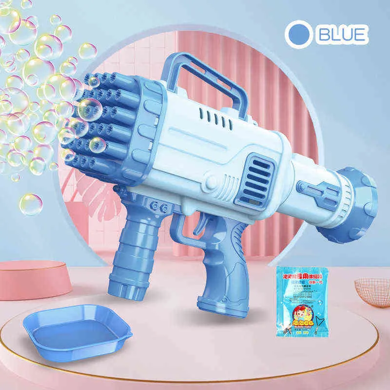 Пузырьковая ракета 32/36 отверстия мыло пузырьковые пузырьки автоматическая воздуходувка с легкими открытыми игрушками для детей детей Y220725