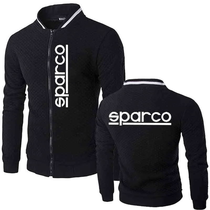 Sparco Fall Winter New Men's Long Sleeve Zip Sweatshirt Hip Hop Streetwear Sik Jacket Man