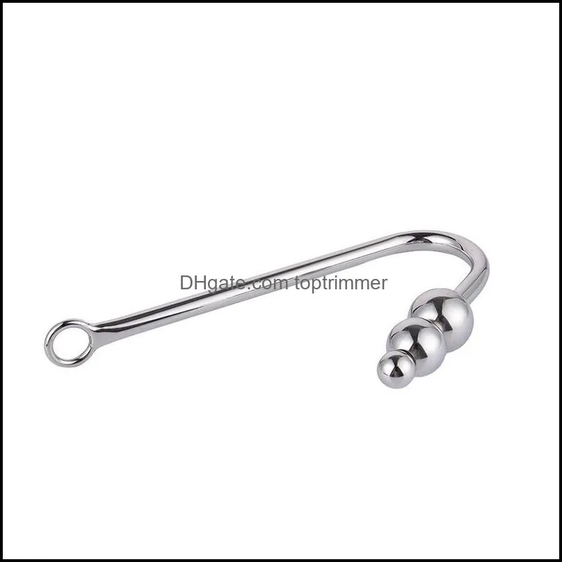 Stainless Steel Anal Hook Prostate Massage Gay Butt Plug with Ball Dilator for Men and Women