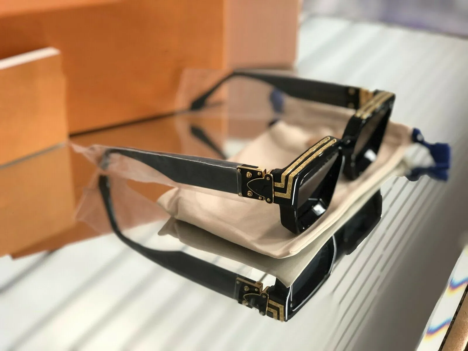 1 1 milyoner güneş gözlüğü kırmızı altın çerçeve Z1165e İtalya'da Made Men için Güneş Gözlüğü