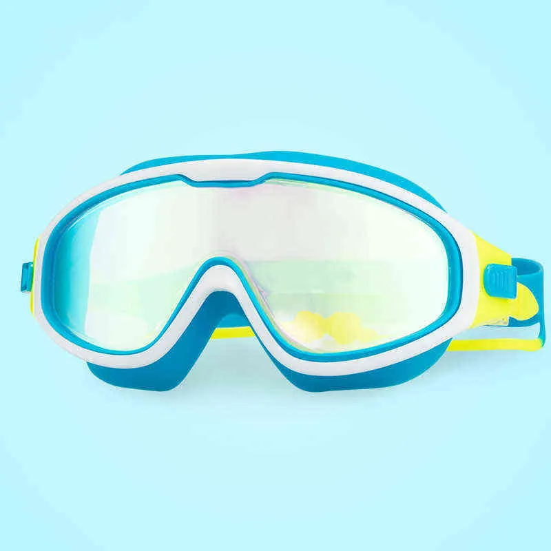 أزياء المهنية الطفل السباحة نظارات مكافحة الضباب uv الاطفال نظارات السباحة نظارات مع سدادات للأطفال G220422