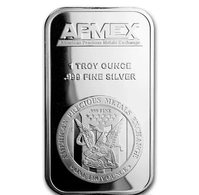 100 Unids / lote DHL American Precious Metals Exchange APMEX 1 Oz Barra de Plata No Magnético GG020