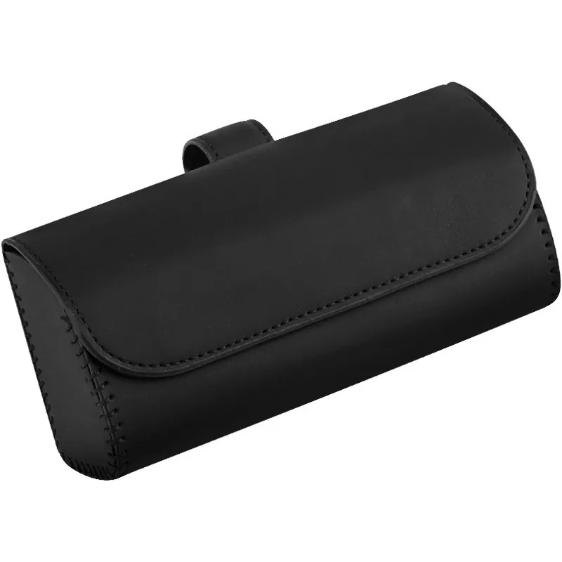 Car Visor Sunglasses Case Clip Hanger Magnetic Fastener Holder PU Leather Storage Box Eyeglasses Interior 220812