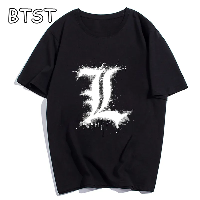 Summer Fashion T Shirts Death Note Harajuku Men T Shirt Cotton Funny Oversized T Shirt Boyfriend Gift Black XS To 3XL Streetwear 220608