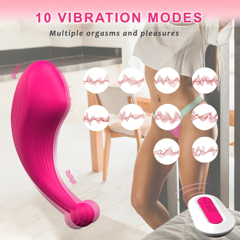 Vibromasseur portable 10 vitesses télécommande invisible culotte vibrante stimulateur clitoridien anal jouets sexy pour les femmes boutique