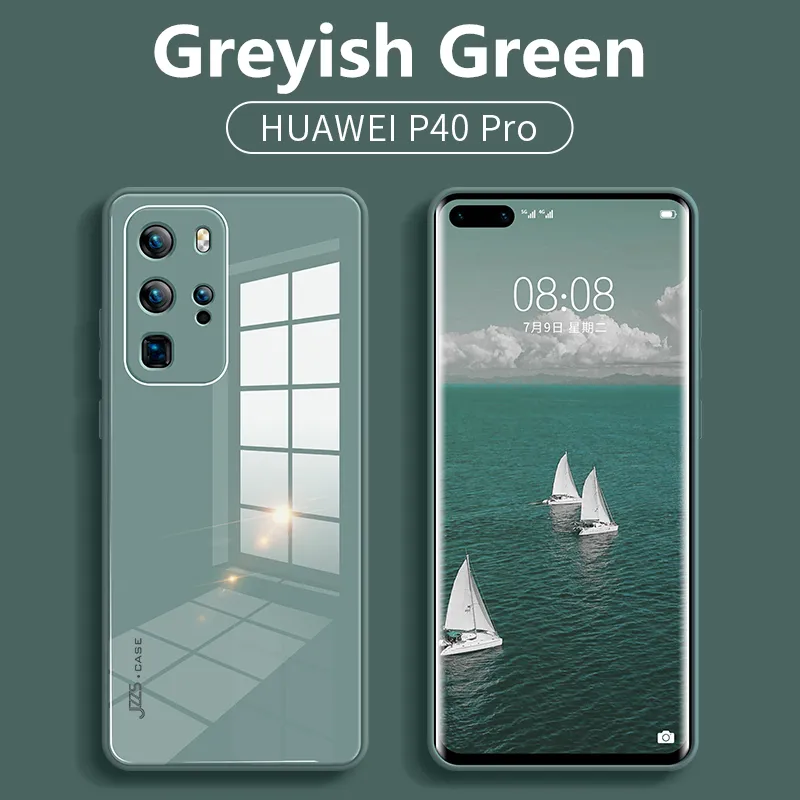 Original Liquid Tempered Glass Case For HuaWei P40 Pro Plus cell phone cases P30Pro Mate 20 30 Honor X10 CellPhone Lens Protection Cover