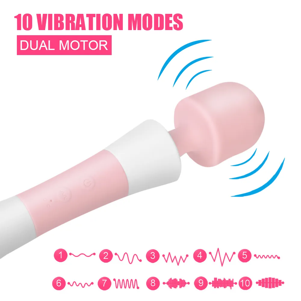 Ogromne AV Stick Mocne wibratory dla kobiet G punkt Massager 10 Speed ​​5 Magic Wand Cliteris Stymulator dla dorosłych zabawki
