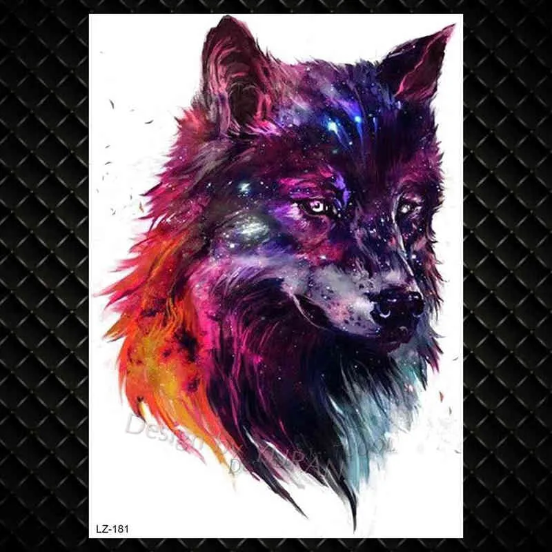 NXY Tattoo Temporário Tigrish Tribal Wolf S para Homens Mulheres Braço Peito Falso Adesivo impermeável Realista 3D Flash Flash Papel 0330