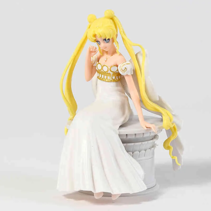 13cm Sailor Moon Eternal Princess Collection PVC Action Figur Anime Söta sexiga tjejmodell Toys Doll Gift för vuxen5741898