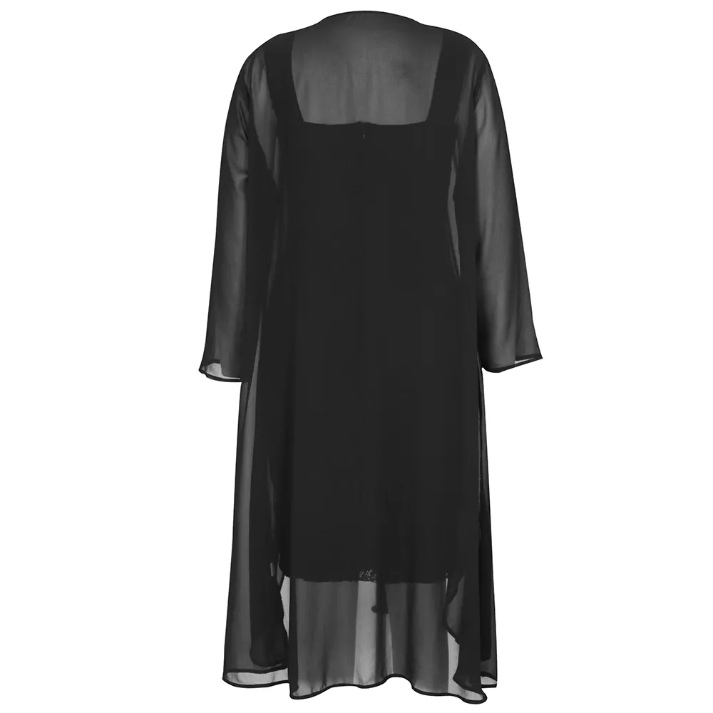 Ropa de mujer de talla grande, conjuntos de 2 piezas, conjuntos de vestidos de fiesta de boda elegantes de encaje espagueti, vestido de mujer de alta calidad de verano 5XL