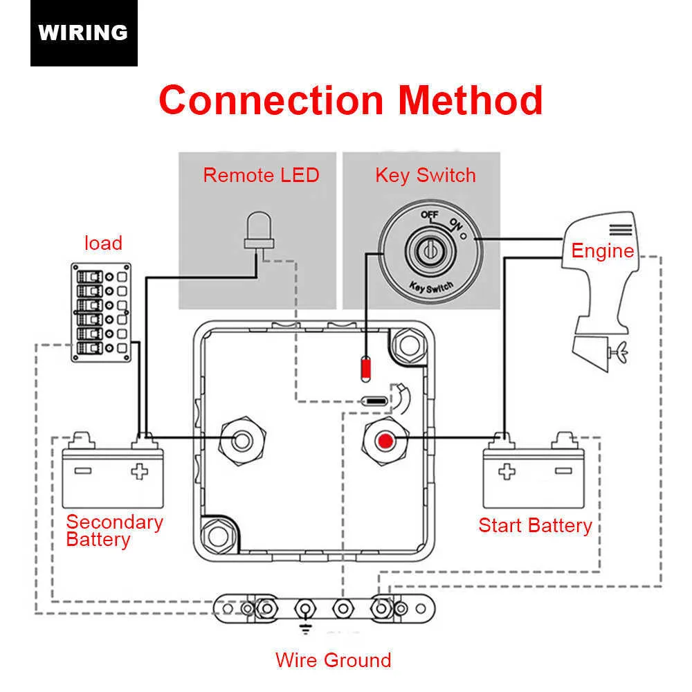 12V 140A Dual Smart Battery Isolator Relay Spänningskänslig reläskydd VSR Split Charge for Car RV Boat Marine Turck