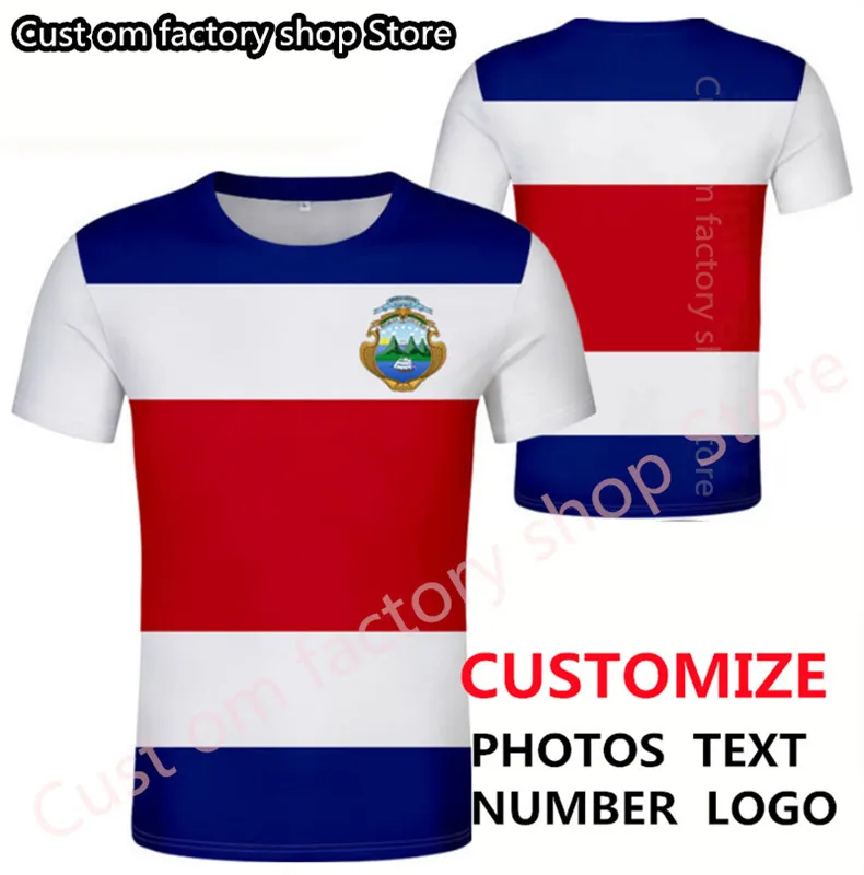COSTA RICA t-shirt bricolage gratuit sur mesure nom numéro cri t-shirt nation drapeau cr espagnol pays rican collège imprimer p o vêtements 220616