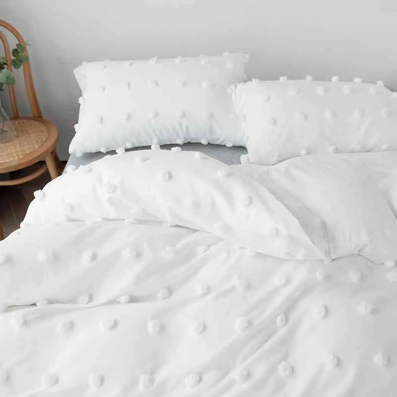 Nordic Weiche Nette Solide Heimtextilien Bettbezug-set Bettwäsche Bettdecke Quilt Twin-Size-Bettwäsche Bettwäsche Polyester