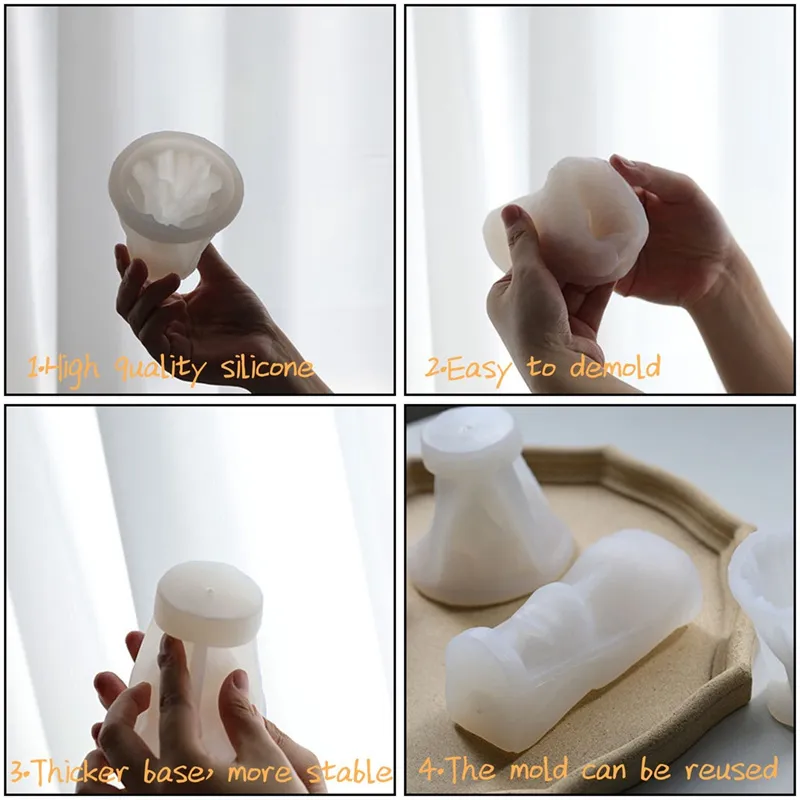 3D Rok Prinses Jurk Vorm Cakevorm Siliconen Fondant Decoreren Bakken Tools Bruiloft Kaars Schimmel 220531