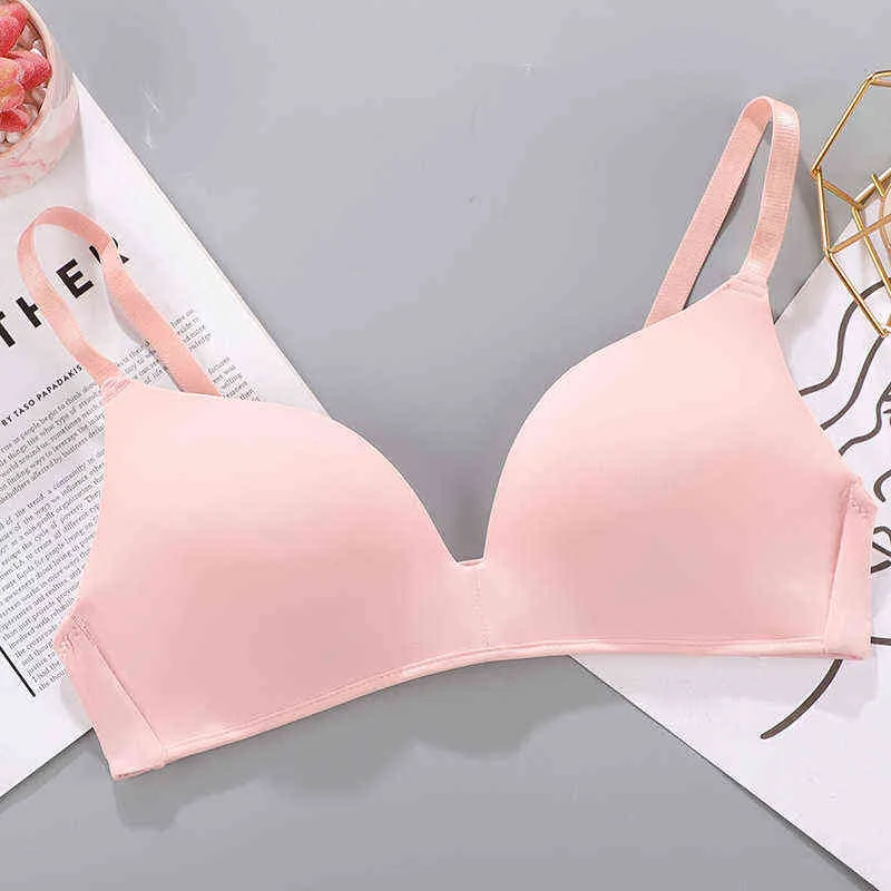 Femmes soutien-gorge sans couture Sexy sans fil Push Up sous-vêtements filles bosses respirant mince 12 couleurs soutiens-gorge femme 'S soutien-gorge respirant L220726