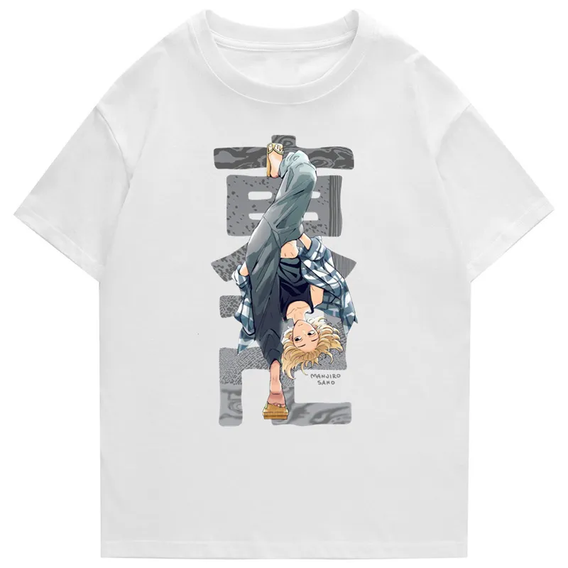 Fashion Anime t-shirt Tokyo Revengers Sano Manjiro Japanse Cartoon Casual Grappig Hip Hop Streetwear Manga Ulzzang Tops T-shirts 220408