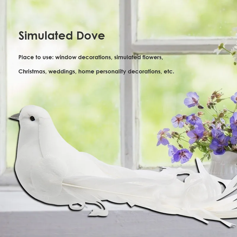 12 -st set simulatie vogels schuimraam ambachtelijke ornamenten kunstmatige veer voor huizen tuin woonkamer decoratie 220721