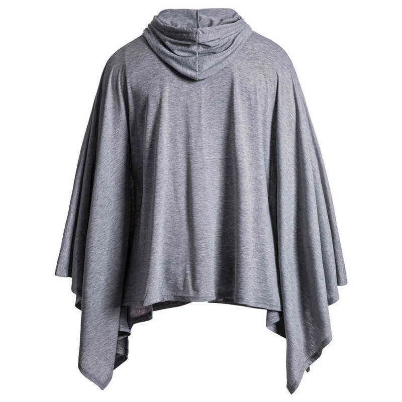 Casual capuchon poncho cape mantel mode jas hoodie pullover hip hop streetwear hoody sweatshirt mannen feest podium komen homme l220704