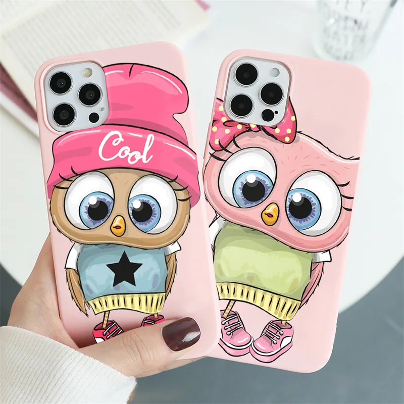 Animal Soft TPU Przypadki dla Xiaomi Mi 11 Lite Ultra 11i 10 8 8x A1 A2 CC9E POCO M3 K40 REDMI Note 10s 9a 9 10 Pro Max Casess Fundda