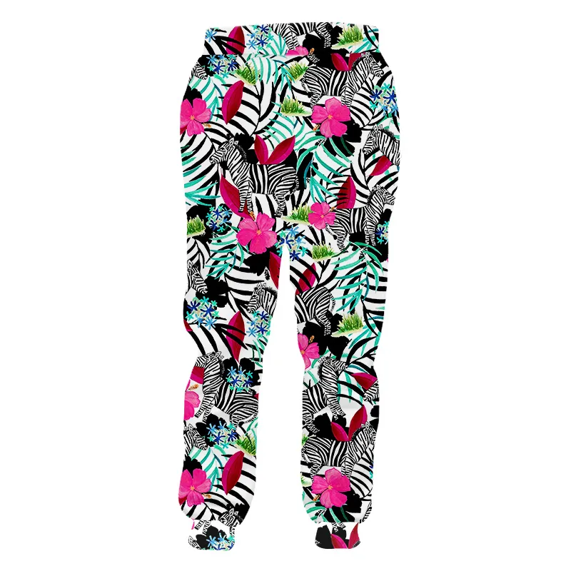 CJLM Patroon Afdrukken 3D Afdrukken Broek Zebra Bloemen Tropisch Kleurrijk Klassiek Broek Casual Mode Grappig Straatstijl 7XL 220623