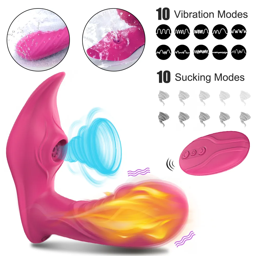 Télécommande sans fil G Spot Clitoris ventouse Clitoris stimulateur Couple gode culotte vibrateur femme sexy jouets pour femmes adultes 18