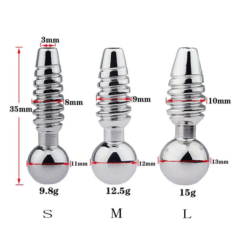 3 pièces ensemble mâle vis forme urètre dilatateur court bouchon urétral sonnant jouets sexy pour hommes pénis Masturbation5445032